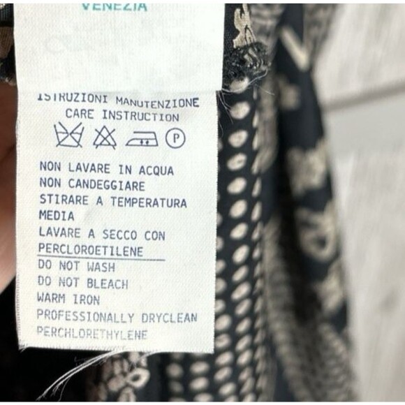 Stilo Noir Dress Size 46 Midi Spaghetti Straps Made in Italy - Picture 9 of 9